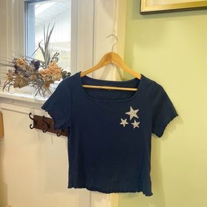 Star Beaded Shirt - Navy Blue - Eras Tour vibes